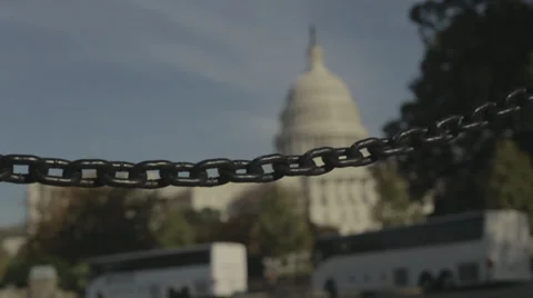 US Capitol Gridlock chain Stock Footage 32254865