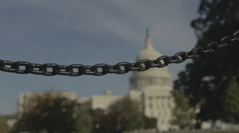 US Capitol Gridlock chain Stock Footage 32254870