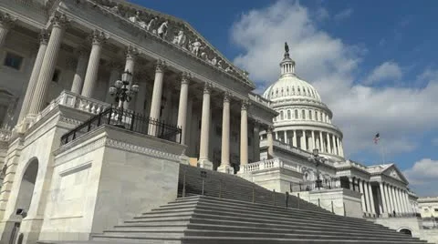 US Capitol on hill 스톡 동영상 21664214
