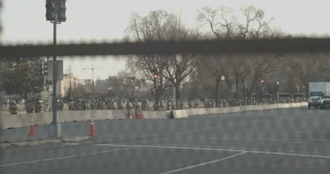 US Capitol Lockdown Pan Video stock 147464458