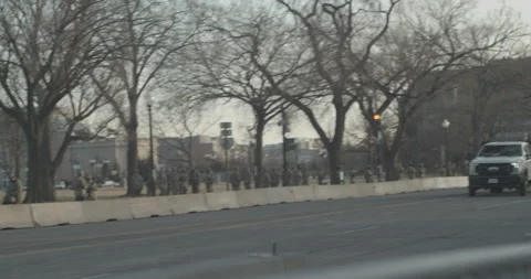 US Capitol Lockdown Soldiers Video stock 147465630