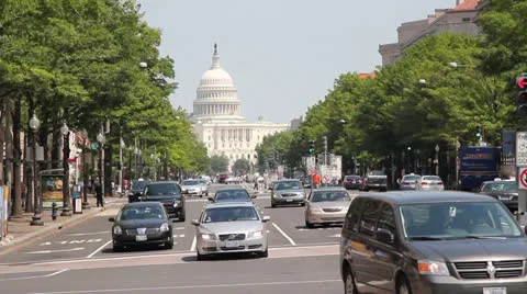 US Capitol long shot 1 Stock-Footage 23834935