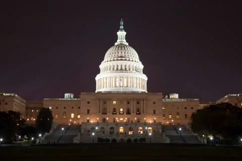 The us capitol in the night 스톡 사진