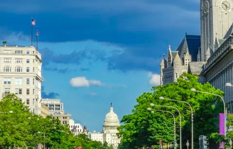 US Capitol Old Post Office Pennsylvania Avenue Washington DC Stock Photos