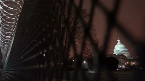 US Capitol Protective Measures Video stock 148288623
