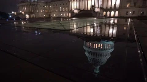 US Capitol Protective Measures Stock Footage 148288632