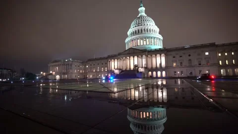 US Capitol Protective Measures Video stock 148288633