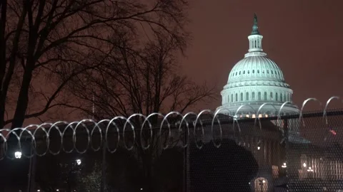 US Capitol Protective Measures Video stock 148288641