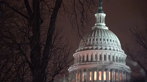 US Capitol Protective Measures Stock Footage 148288646