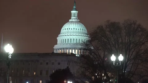 US Capitol Protective Measures Video stock 148288647