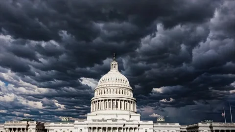 US Capitol Storm Timelapse politics Stock Footage 307170053