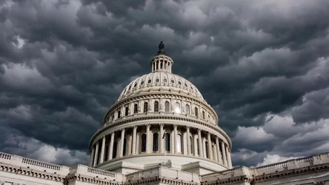 US Capitol Storm Timelapse Unrest Political Stock Footage 307170055