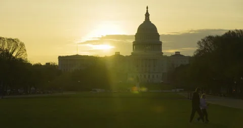 US Capitol Sunrise Stock Footage 334702711