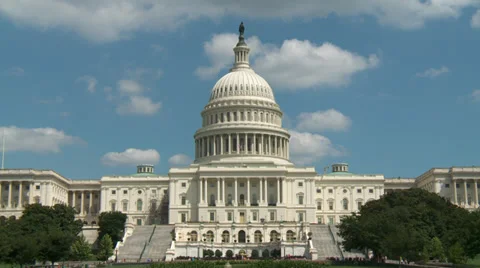 US Capitol Time-Lapse, West Front Stock Footage 27783379