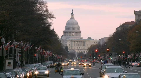US Capitol Timelapse HD Stock Footage