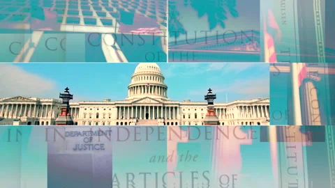 The U.S. Capitol in Washington D.C., Animated Composition Stock Footage 237289645