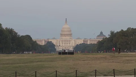 US Capitol Wide Sunset Video stock 74855370