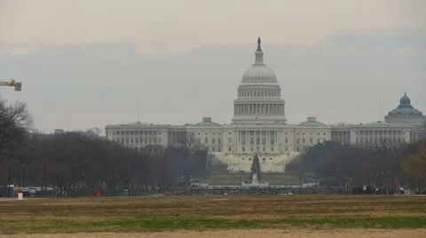 US Capitol in winter Stockbeeldmateriaal 14553504