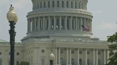 US Capitol_Tilt Up  Stock Footage 852018