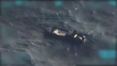 US: Caribbean Vessel Hit By US Lethal Strike, 3 Narco Terrorists Killed Stock-Footage 321832879
