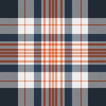 Us check seamless tartan, upscale plaid texture textile. Scratched backgrou.. Stock Illustration