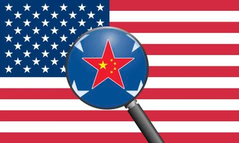 US China Relations Stock Illustration