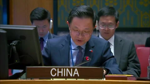 US: Chinese envoy urges external armed forces to withdraw from Libya Stock Footage 287590699