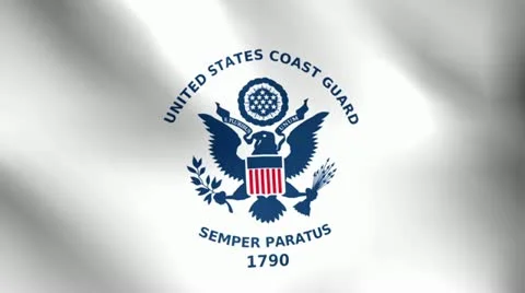 US Coast Guard Flag Loop Video stock 21441529
