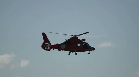 US Coast Guard helicopter Stock Footage 12527299
