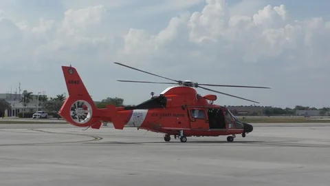 US Coast Guard helicopter Stock Footage 101492599