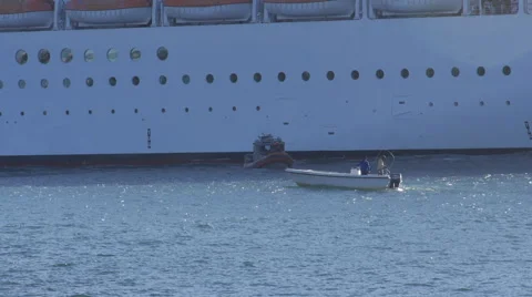 US Coast Guard machine gun armed escort patrol boat 3 60p Stock Footage 42952988