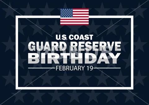 US Coast Guard Reserve Birthday Vector illustration: Royalty Free ...