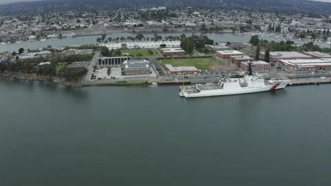 US Coast Guard ship docked Stock-Footage 160807567