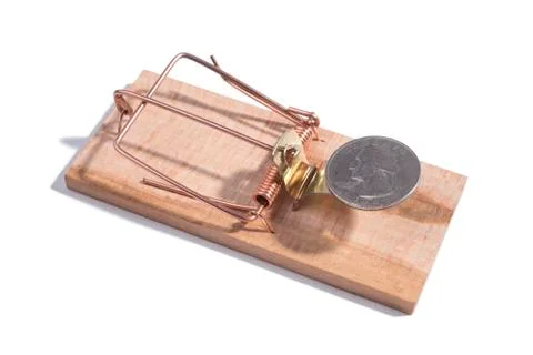 US coin in a trap Stock Photos