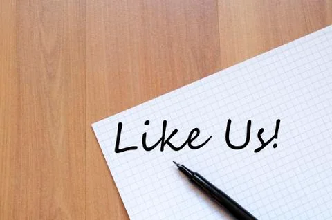 Like us concept Notepad Stock Photos