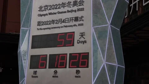 US confirms it will not send officials to Beijing Winter Olympics, CHINA, CN - 0 Video stock 204089103