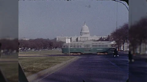 US Congress Driving Through Washington, DC 1950s Vintage Film Home Movie  Stock Footage