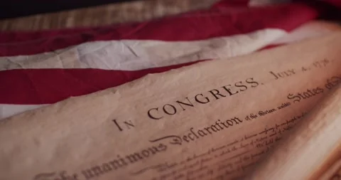 US constitution and US flag Stock Footage 149054662