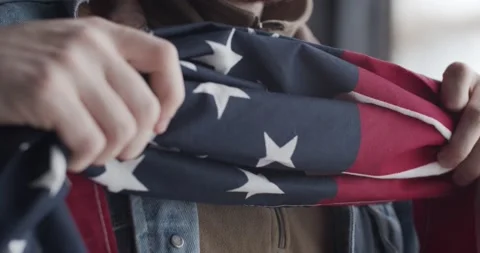 US constitution and US flag Video stock 149055204