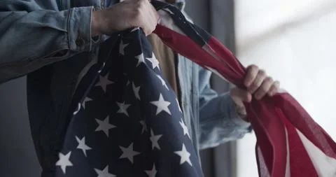 US constitution and US flag Stock Footage 149055208