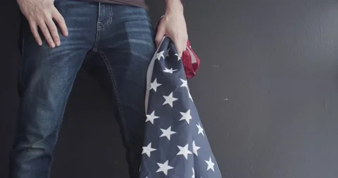 US constitution and US flag Video stock 149055313