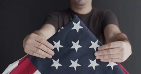 US constitution and US flag Stock Footage 149055538
