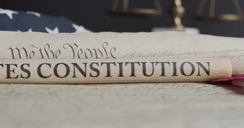 US constitution and US flag 動画素材 149055632