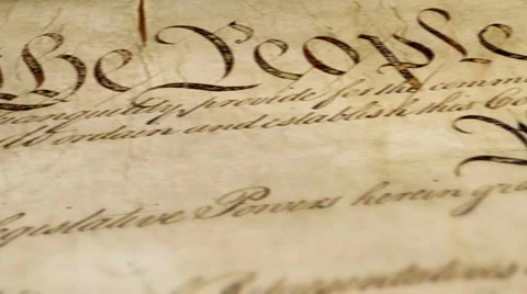 US Constitution Looping Animation Stock Footage