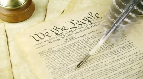 US Constitution Tilt Up (HD) Stock Footage 11234774