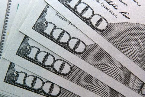 The US currency - banknotes - Dollar Foto stock