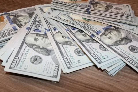 US Currency Counting 库存照片