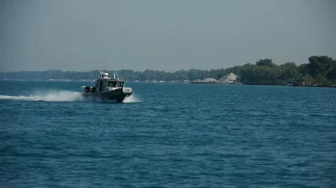 US customs and border patrol boat department of homeland security Stock Footage 8923634