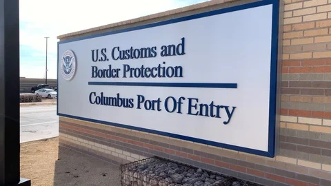 U.S. Customs and Border Protection entry Stock Footage 109171411