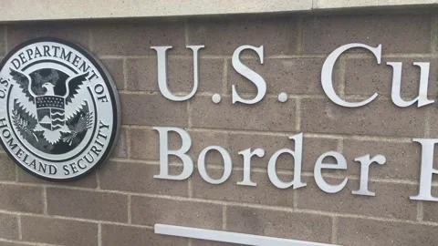 U.S. Customs and Border Protection Sign  스톡 동영상 118616606
